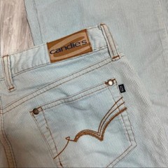 Vintage Y2K NWT Deadstock Candies Light Blue Flare Leg Corduroy Pants