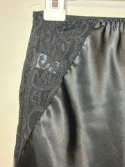 Maidenform Private Affair Black Slip Elastic Waist Lace Detail Size Medium