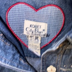 Vintage Koret City Blues Embroidered Denim Jacket Hearts Floral Y2K Large