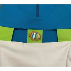 Linda Segal Vintage Dress Fish Brooch Cutout Colorblock Blue Green White 10