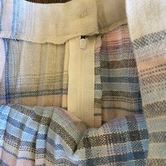 Vintage 1960-70’s NOS Pleated Wool Skirt Pastels PREPPY Schoolgirl Unused M/L
