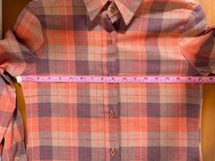 Vintage Dee Cee Women’s Plaid Button Up USA Made Salmon Brown Western Sz XS/S