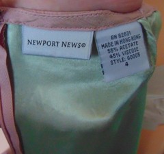VTG 90s Newport News Iridescent Pink Skirt, Gathered Front Fish Tail Back Sm