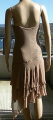 VINTAGE Seduce Cocktail Glamour Flirty Sexy Sheer Glitz Asymmetrical Dress