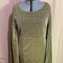 Oc Order Plus Vintage 1970’s Gold Maxi Dress Size XXXL
