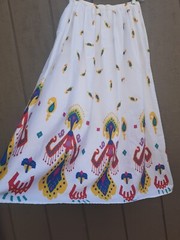 Vtg 70s Claude Skirt Made in Brazil Long Maxi Pockets 27 XS S Latin America