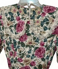 Vintage Cottagecore Betsy’s Things Floral Print Short Sleeve Dress Size 5/6 EUC
