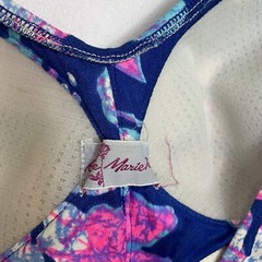 Vintage Rose Marie Reid Swim Bathing Suit Pin Up Blue 1960s Size 12
