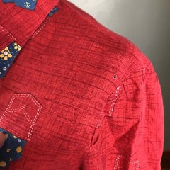 Vintage Home Sewn Ladies Button Down Pointy Collared Shirt