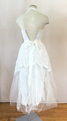 Vintage 1940s 1950s Wedding Dress Harry Keiser Bolero 29 Bust XXS XS Halter Gown