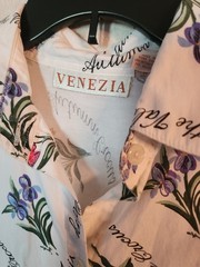 Vintage Women’s 80’s Venezia Floral Botanical Long Sleeve Shirt Size 14/16