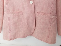 Vintage Patty Woodard California Women XS Blazer Red White Seersucker Lined 70’s