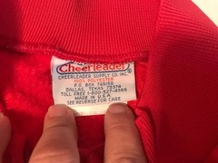 Cheerleader Sweats Sz M Red, White, Black, Jacket & Pants Set WARM UP SUIT