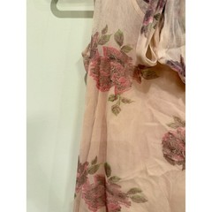 Diesel Sheer Vintage Mesh Floral Pink Dress Sz Medium Rare Boho Y2K Cottagecore