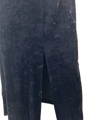NOS Vtg 90s Sz 14 XL/L Maxi Dress Black Velvet Cheongsam Long Robbie Bee
