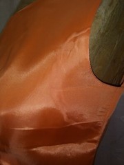 Vintage 1960’s Orange Rayon Taffeta Tulle Party Dress Size Small