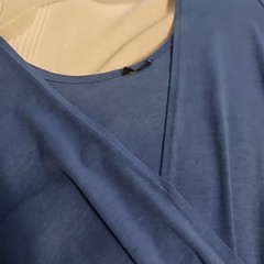 Vintage Maxi Dress Blue And Yellow With Tie Dye Hem Size 4X