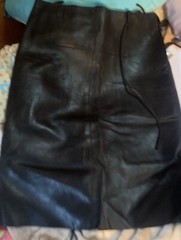 Vintage GUCCI Black Leather Skirt Size 37/6 Italian Leather made In Italy