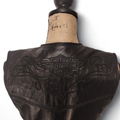 Harley Davidson Vintage Leather Vest Women’s Size S