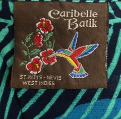 Caribelle Batik Vintage Mumu or Caftan 100 % Rayon Fringe