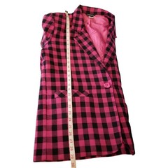 VTG Chad Stevens Pink Black Buffalo Check Skirt Suit Set Clueless 10/12
