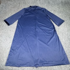 Vintage 70s Vanity Fair Blue Satin Robe Large Made USA 42” Long Romantic Retro