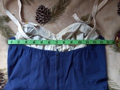Vintage 1950s Convertible Bathing Swimsuit Blue Corset Pin-up Talon Zip