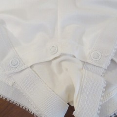 TRU HEALTH WHITE boned hi waist snap crotch surgical panties girdle 26 / M