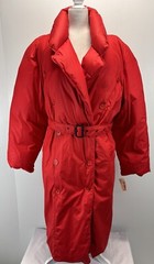 NEW! Vtg Lothar’s Goose Down Coat Jacket 1X Plus Red Nieman Marcus Double Breast