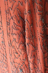 Antique 1920s Burnt Orange Heavily Beaded Blouse 20s Vintage Beaded Blouse