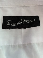 Vintage Hand Painted White Blouse Rene De France Pink Flowers Art To Wear Sz L
