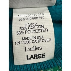Lee Sweatshirt Large Vintage Poinsettia Christmas Grandma Core Kitsch