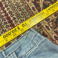 VTG 70s Foxmoor Blue Denim flared Jeans Bell Bottom Size 9 24×31 12″ leg opening