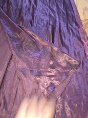 Vtg MFlora Nikrooz Bordeaux Satin Maxi Slip Dress