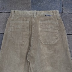 VTG Plush Bottoms Bell Bottom Snap Fly Pants Boho Hippy 27×31 Khaki Twill 70s