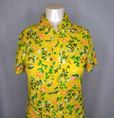 Vintage The Cracker Barrel Colorful Yellow Dress Juniors Size