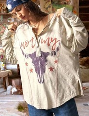 Blue Velvet Free Style Anthropologie Vintage boho t-shirt top blouse shirt XL NW