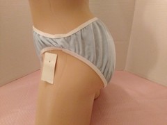 Vintage Ashley Taylor 100% Cotton Sissy Panties Baby Blue Size 8 K-Mart