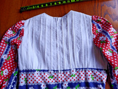 Vintage 70s Hand Made Floral Prairie Maxi Summer Sun Dress Lace Boho Hippie Sm