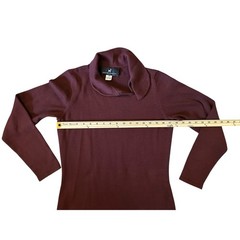 EUC VTG Peruvian Connection Maroon 100% Pima Cotton Sweater Dress Size M Preppy