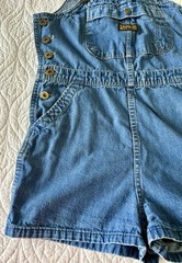 Vintage 60s TURTLE BAX Denim Jeans OVERALLS Booty Shorts Women’s USA Size XS