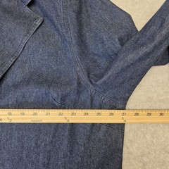 Vtg Denim Trench Coat Woman’s 3XL Oversized Duster NWT Minimalist Western 90’s