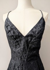 CLIMAX David Howard Vintage 90’s Black Lace Column Maxi Dress Long Gown XS/S