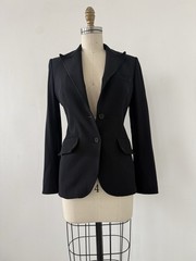 Vintage Dolce & Gabbana 90s Y2K Black Tailored Suit Set Bootcut Pants IT 40 XS