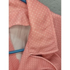 Vtg 1970’s Handmade Blazer Smock Suite Jacket Pink Poke A Dot Sz 2x