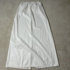 Vassarette VTG Ivory Silky Satin Nylon Lace Hem Long Half Slip Womens Medium