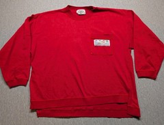 Vintage CAMP Beverly Hills Pocket sweatshirt Red No Size Tag/ XL See Measurement