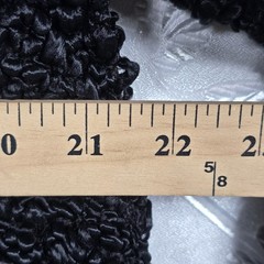 VTG Black Faux Persian Lamb Fur Coat Shawl Collar 1950s 60s M-L Karakul Retro