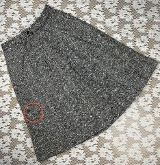 Vintage 1950s 1960s Home Sewn Textured Heavy Wool Midi Paneled Skirt