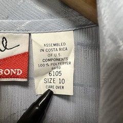 Jonquil By Judy Bond Womens 10 Button Up Top Long Sleeve Shirt Tie Neck NOS